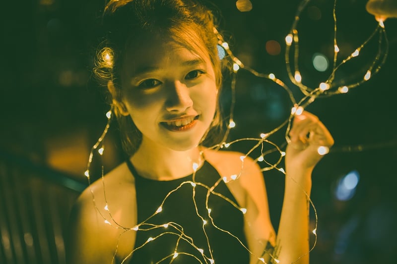 Fairy Lights in Garden